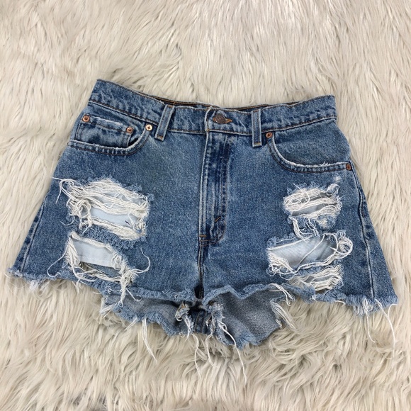 Levi's Pants - First of a Kind Levi's Distressed High Rise Shorts